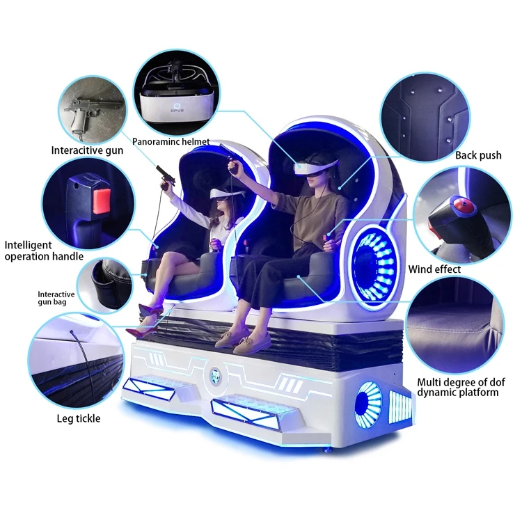 Amusement Virtual Reality Cinema VR Pod Motion Machine 9D Egg VR 7D Cinema VR Simulator Chair