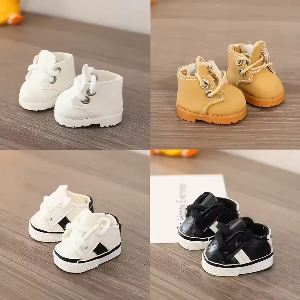 

Only Shoes for Labubu Little Leather Boots for 15/17cm Vinyl Dolls - Multi Color Fashion Shoes Wearing Accessories