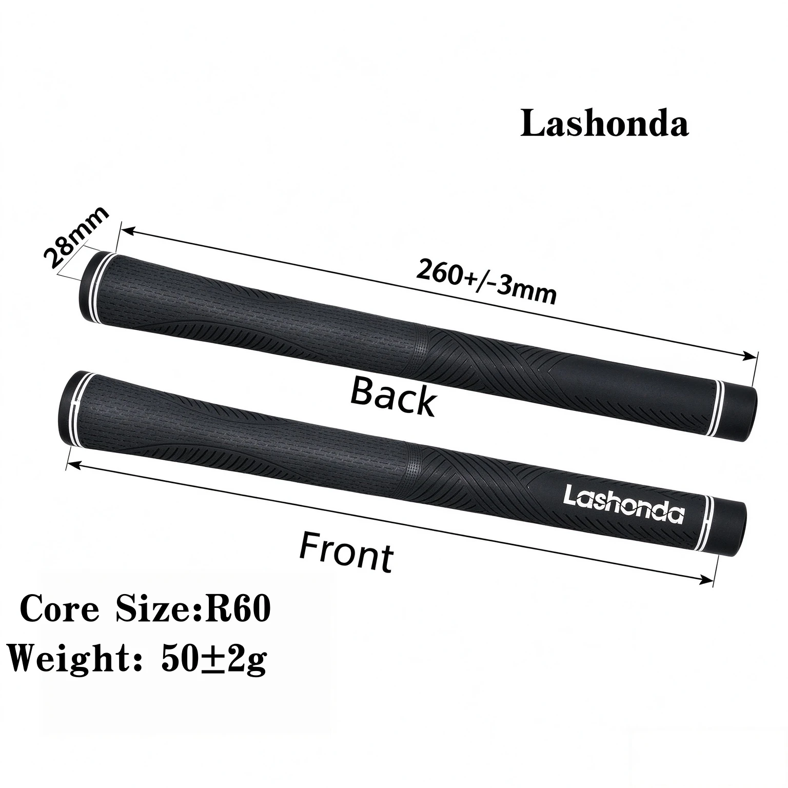Lashonda Golf Club Grip, TPU Material, Professional Non-Slip Shock-Absorbing Handle with Textured Surface for Improved Grip and