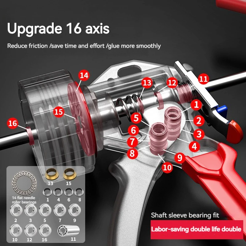 Glue Gun Finishing Tools Glue Seals for Doors and Windows Manual Caulking Gun Glass Corner Seam Filling Construction Hand Tools