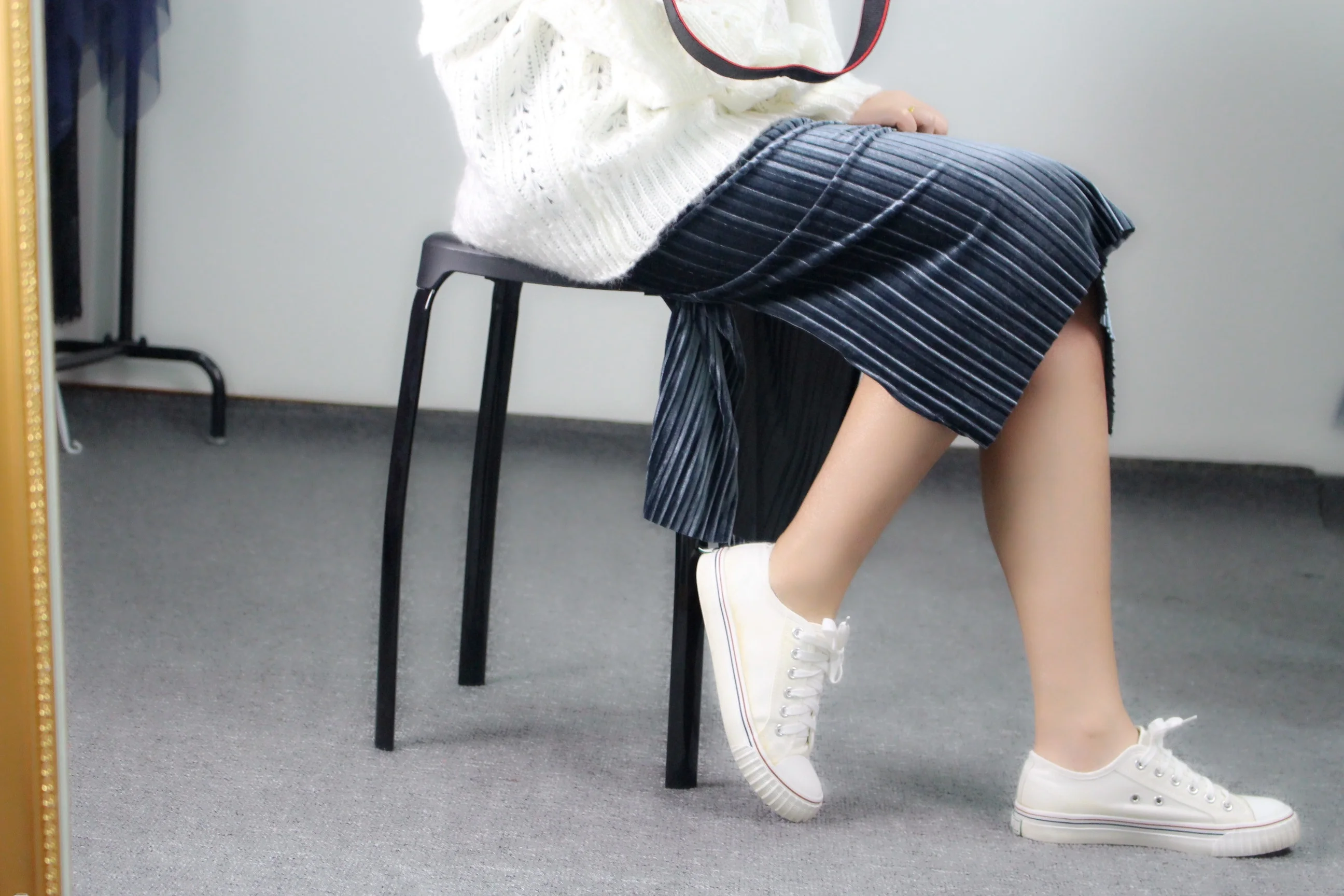 ربيع الخريف 2025 الكورية Sle المخملية ter Dr التخسيس المرأة سترة تنورة طويلة الشق ثوب منتصف طول ألف خط Dr