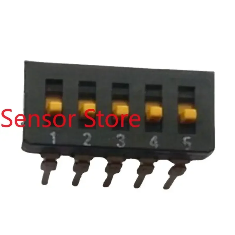 10PCS A6D-5103 5-position Dial Switch Spacing 2.54 Vertical Pin Flat