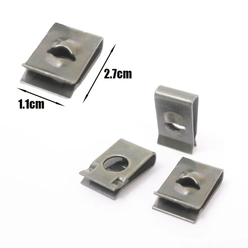 Mixed Car Motorcycles Metal Screw Tapping Fastener Clip U-Type Clip with Screw Anti-rust Protection Clip Screw Buckle Iron Sheet