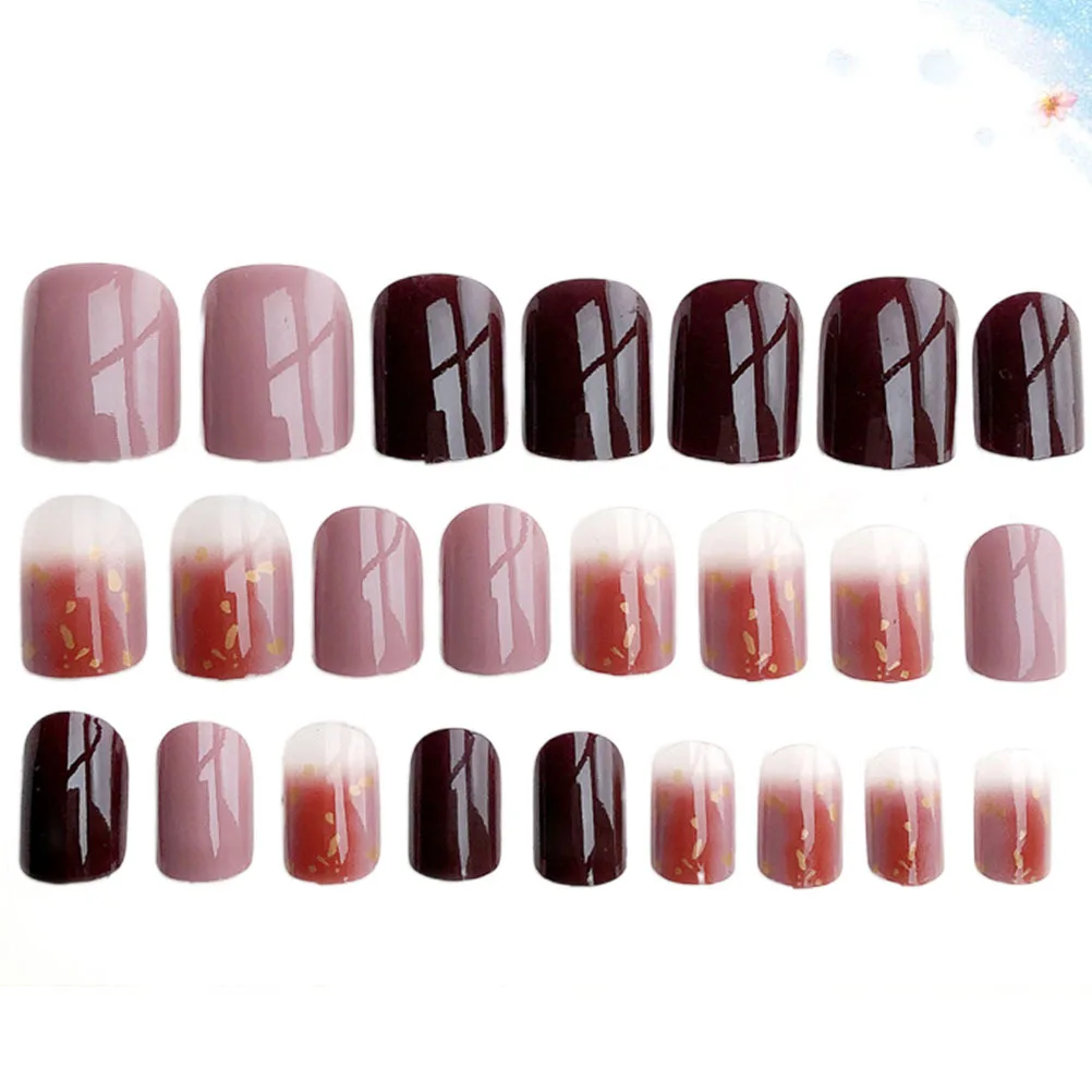 

48Pcs Bright Glitter Nail Sticker Full Cover Fake Nail Patch for Party Daily Christmas Halloween Birthday Nails