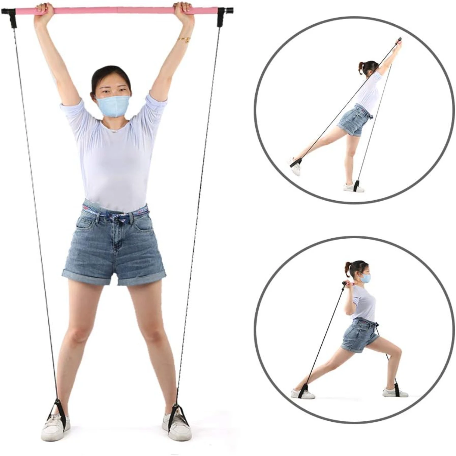 Ulepsz swój program ćwiczeń dzięki naszemu innowacyjnemu i przyjaznemu w użyciu kijowi do pilatesu, który przewiń treningi domowe lub treningi w podróży