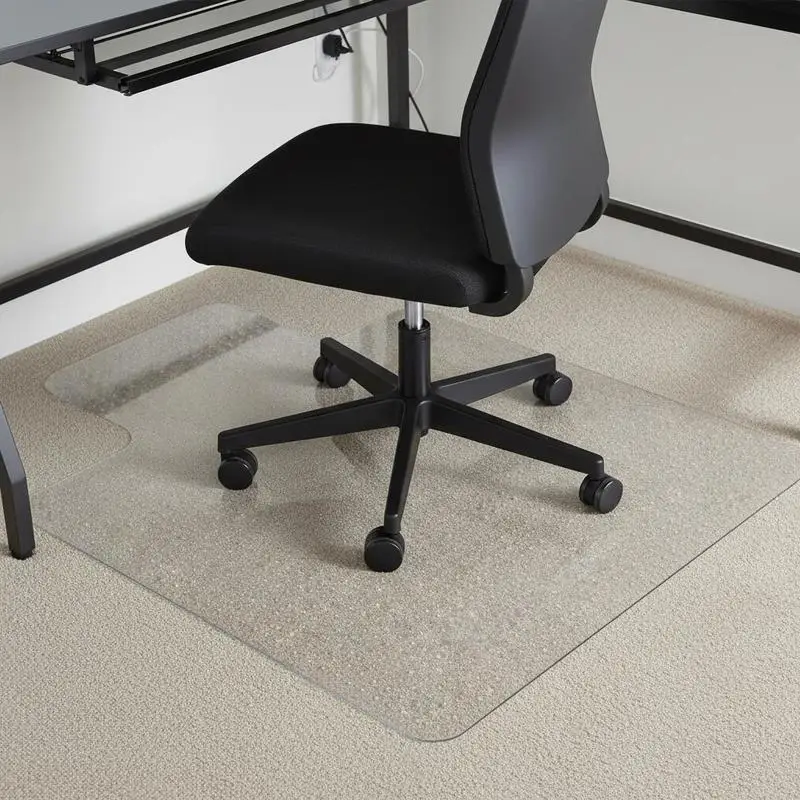 

Transparent Floor Protector 36 x 48-inch For Home Office Computer Room Workplace Studded Backing Low Pile Carpet Smooth Surface Rolling Caster Mat Under Desk Cover With Lip Office Supply