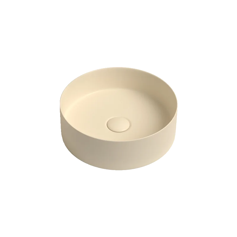 

Nordic platform basin cream wind gray round wash basin small size balcony bathroom ceramic mini face