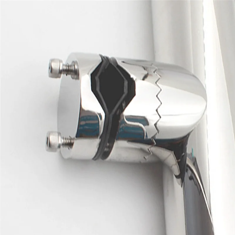 

YHOLI-Fishing Rod Holder Stainless Steel Fishing Rod Holder Mirror Polish Adjustable Fishing Rod Holder Marine For 19-25Mm Rail