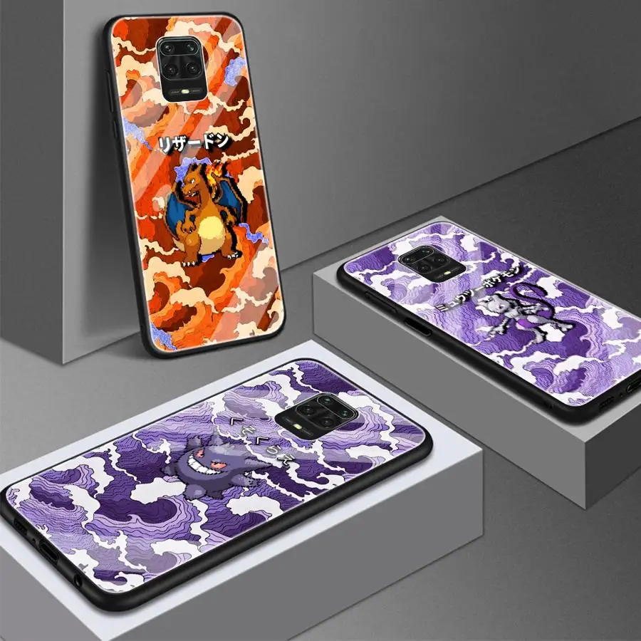 

Pokémon Pixelation Gengar Glass Case for Xiaomi Redmi Note 14 Pro 10 11 10S A2 Plus A5 A1 12 12S 13 Luxury Phone Cover