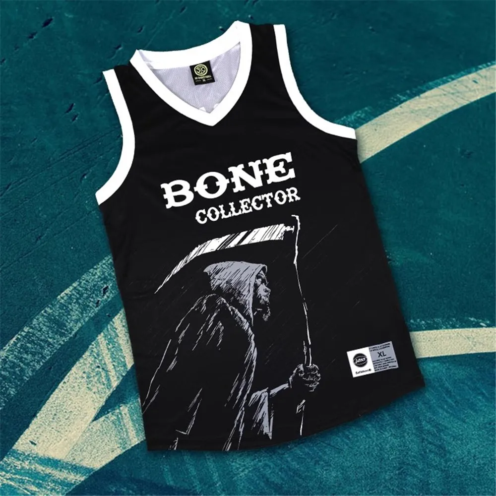 NEW  Streetball  Cosplay Europe Design  34# Basketball Jersey  Cartoon Shirts  Bone Collectior Shirts  Print Batter Born