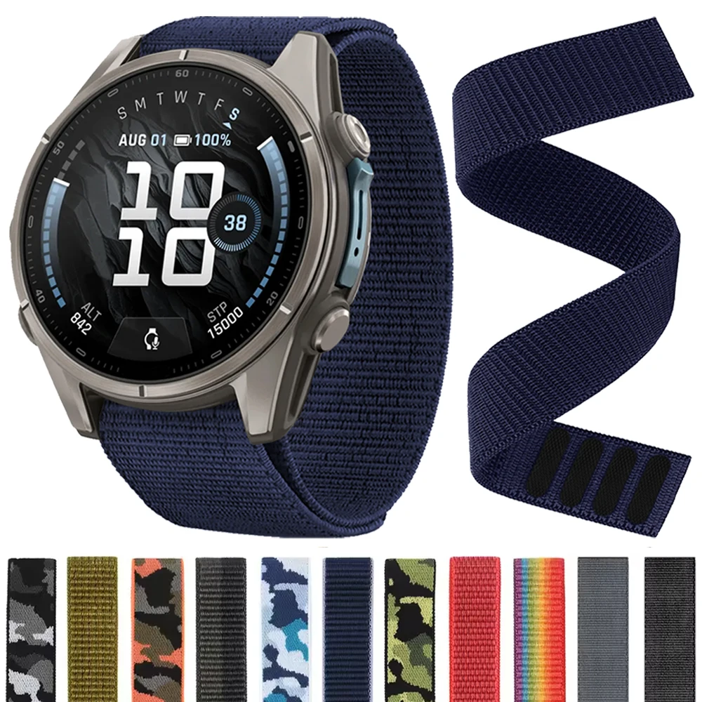 22mm 26mm Leichtes Nylon-Sportarmband für Garmin Fenix 9 9Pro-Solar 47mm 51mm 8 E 7X 6X 5X/Epix/Tactix8/Enduro3 QuickFit-Band