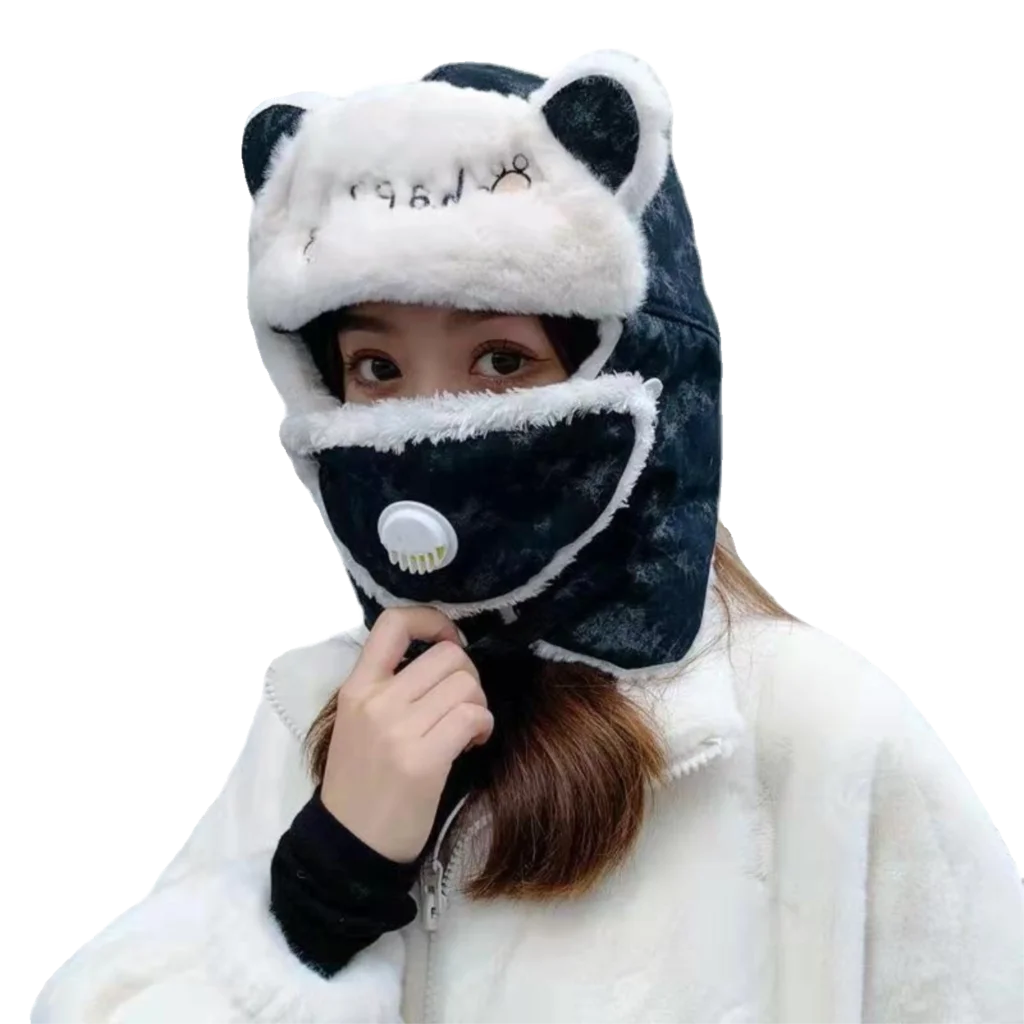 Lei Feng Hat Women's Winter Riding Windproof And Cold Resistant Fur Thickened Warmth Protector Ear Protection Warmth Hat