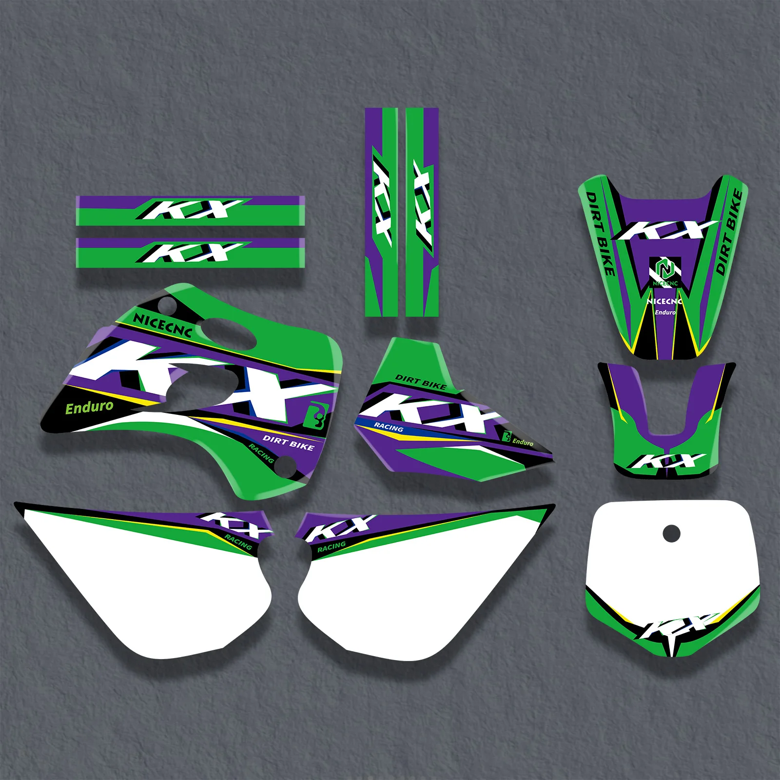 New Style For Kawasaki KX 80 KX80 1994 1995 1996 1997 Motorcycle Fairing Graphics Background Decals Sticker Kit Customize