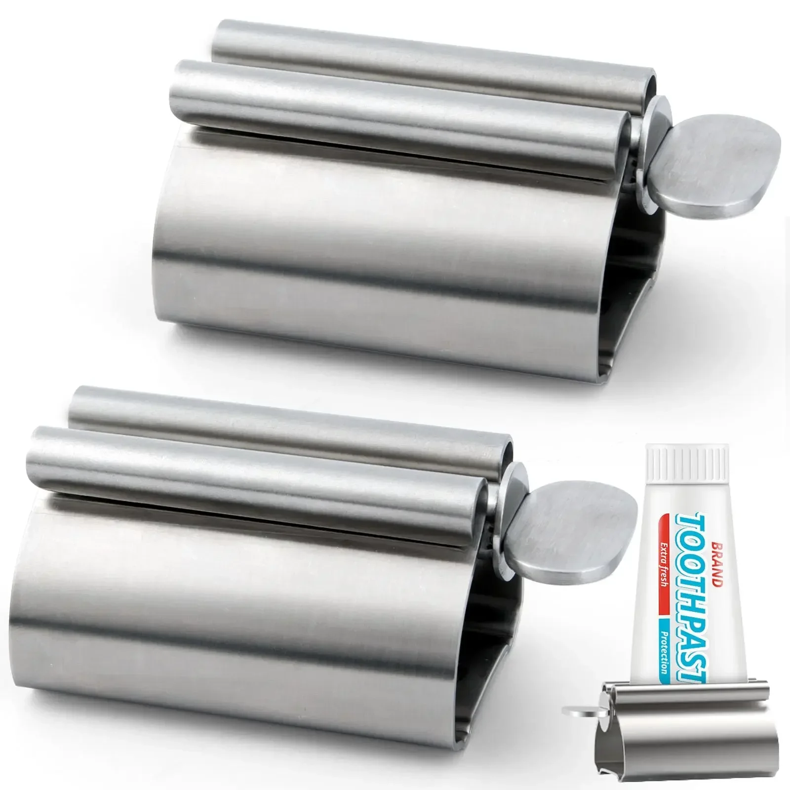 Stainless Steel Toothpaste Tube Squeezer Roller Dispenser Wringer Metal for Cream Ointment Holder Bathroom Saving Tool