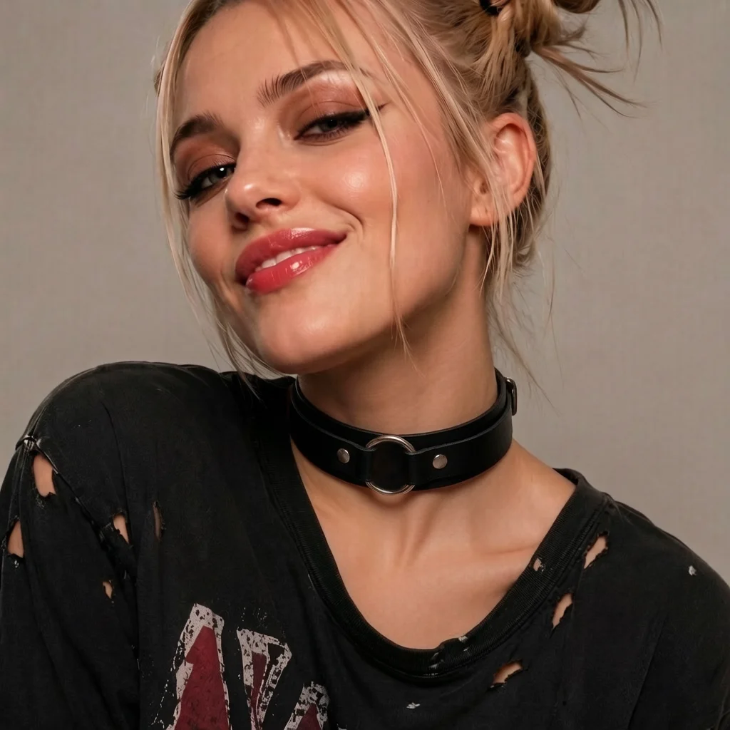 Sexy Bondage Lingerie Sexy Leather Collar Harness Woman Erotic Leather Neck Harness Fetish Wear Women Neck Accessorie view 5