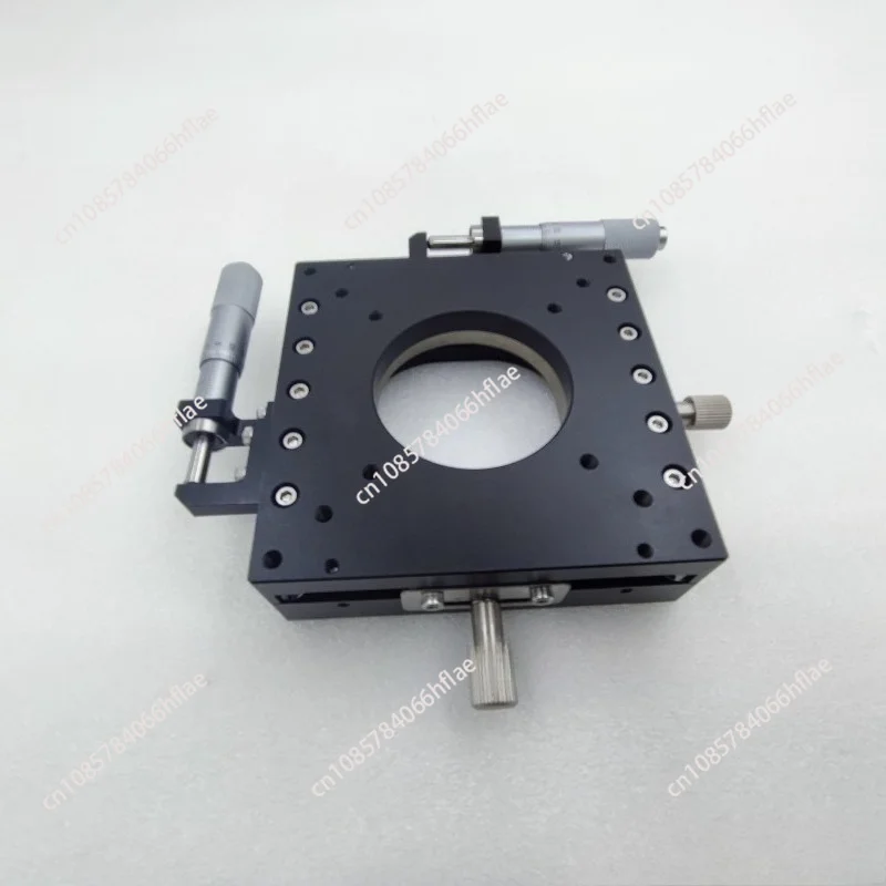 XY Axis Ultra-Thin Hollow Steel Manual Displacement Stage, LY100-LBK Precision Optical Fine Tuning Platform
