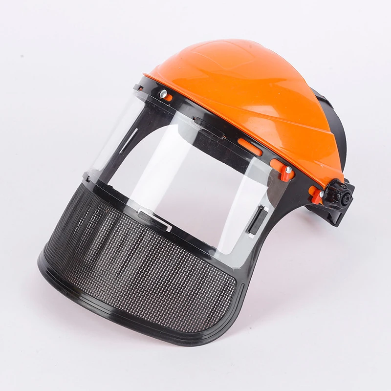 حديقة العشب الانتهازي الاعشاب خوذة أمان قبعة مع قناع شبكي كامل الوجه لتسجيل آلة تقطيع الفراشي حماية الغابات