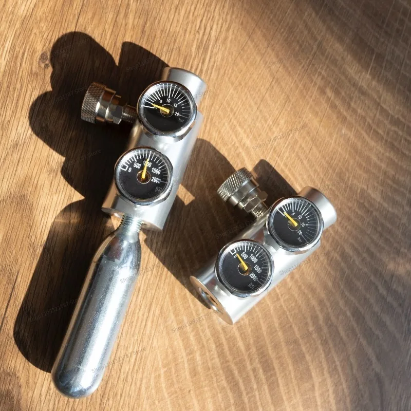 For Pneumatic Coffee Machine Double Meter Decompression All Aluminum Alloy Press Constant Pressure 9bar Does Not Contain Gas