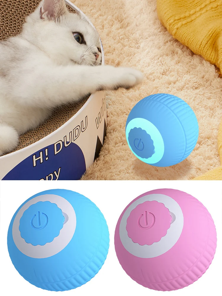 Pet Cat Interactive Ball Smart Cat Toys Indoor Automatic Rolling Magic Ball Electronic Interactive Cat Toy Cat Game Accessories