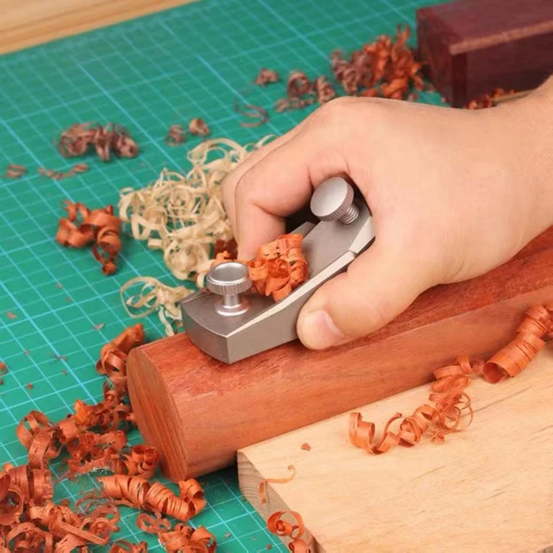 ABMR-Woodworking Flat Plane Mini European Ornaments Planer Aluminum Alloy Hand Planer Bottom Edge Wood Trimming Plane