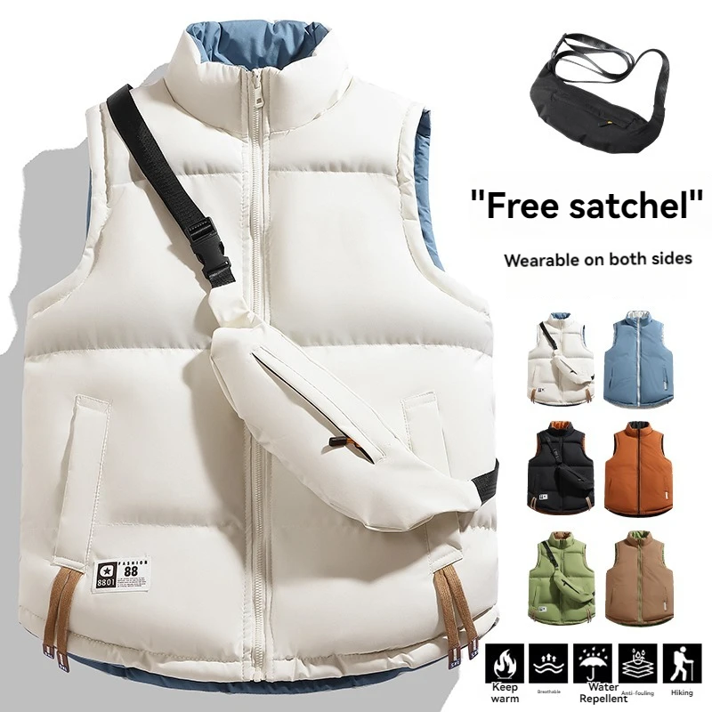 سترة خارجية عالية الجودة قابلة للتنفس عصرية كاجوال مقاومة للبرد سترة مبطنة شتاء جديد عصري دافئ مزدوج الجوانب من القطن #5
