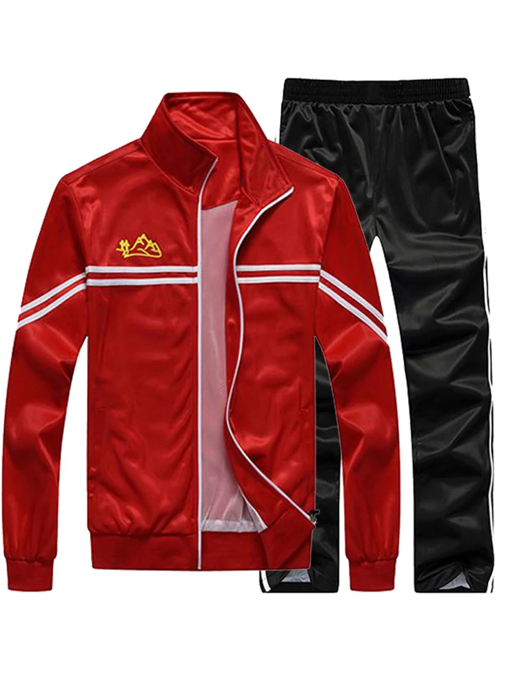 New Sportswear Men\'s Two-piece Jacket+pants Clothing Set Casual Training Sportswear Men\'s Basketball Sports Set