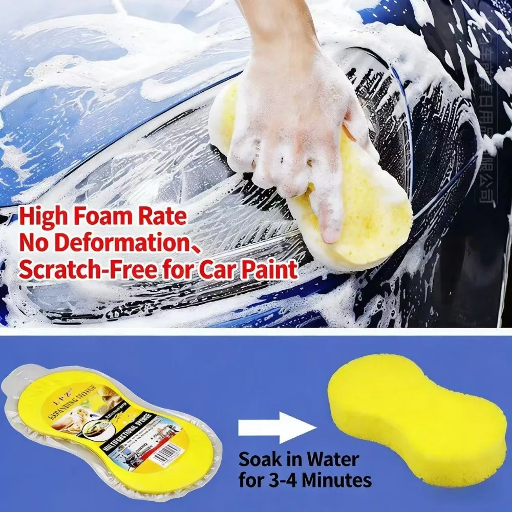 Car Wash Sponge Honeycomb Large Sponges High-density Car Washing Sponge Block Auto Detailing Foam Cleaning Tools Car Accessories