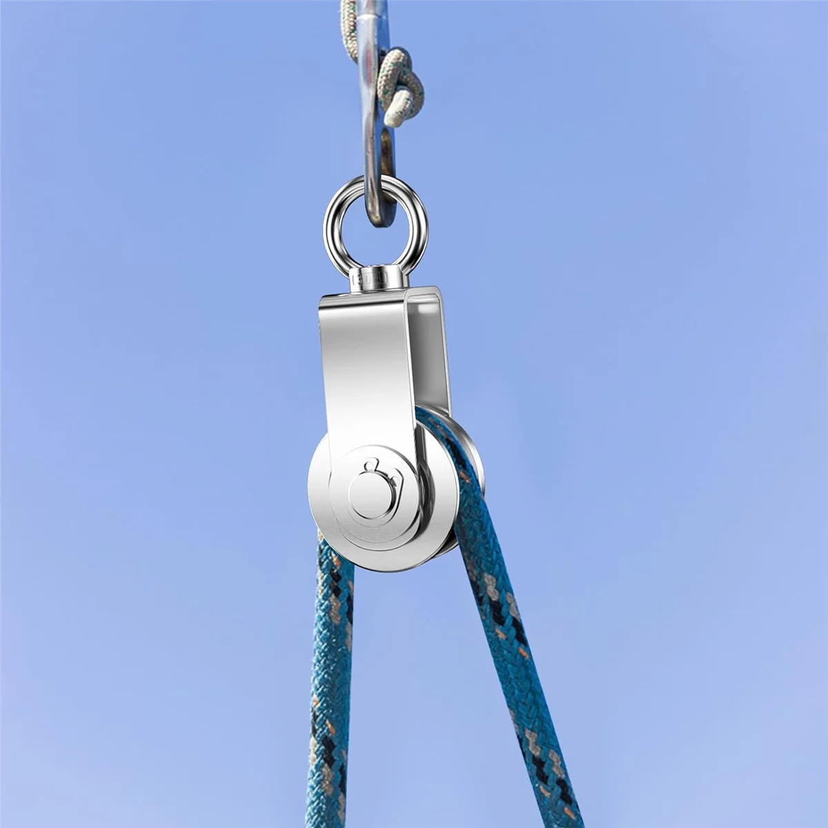 AA84 Cable Pulley Wheel Stainless Steel Swivel Pulley Block Silence Rotation Traction Wheel for System Lifting Gym 2Pcs