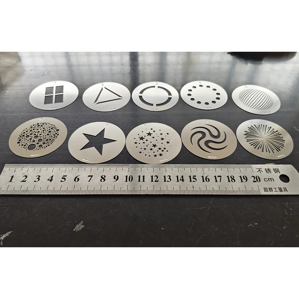 50MM GOBO pattern size 37MM, vintage slide projector Circular slides LOGO black and white projection modeling film Round steel