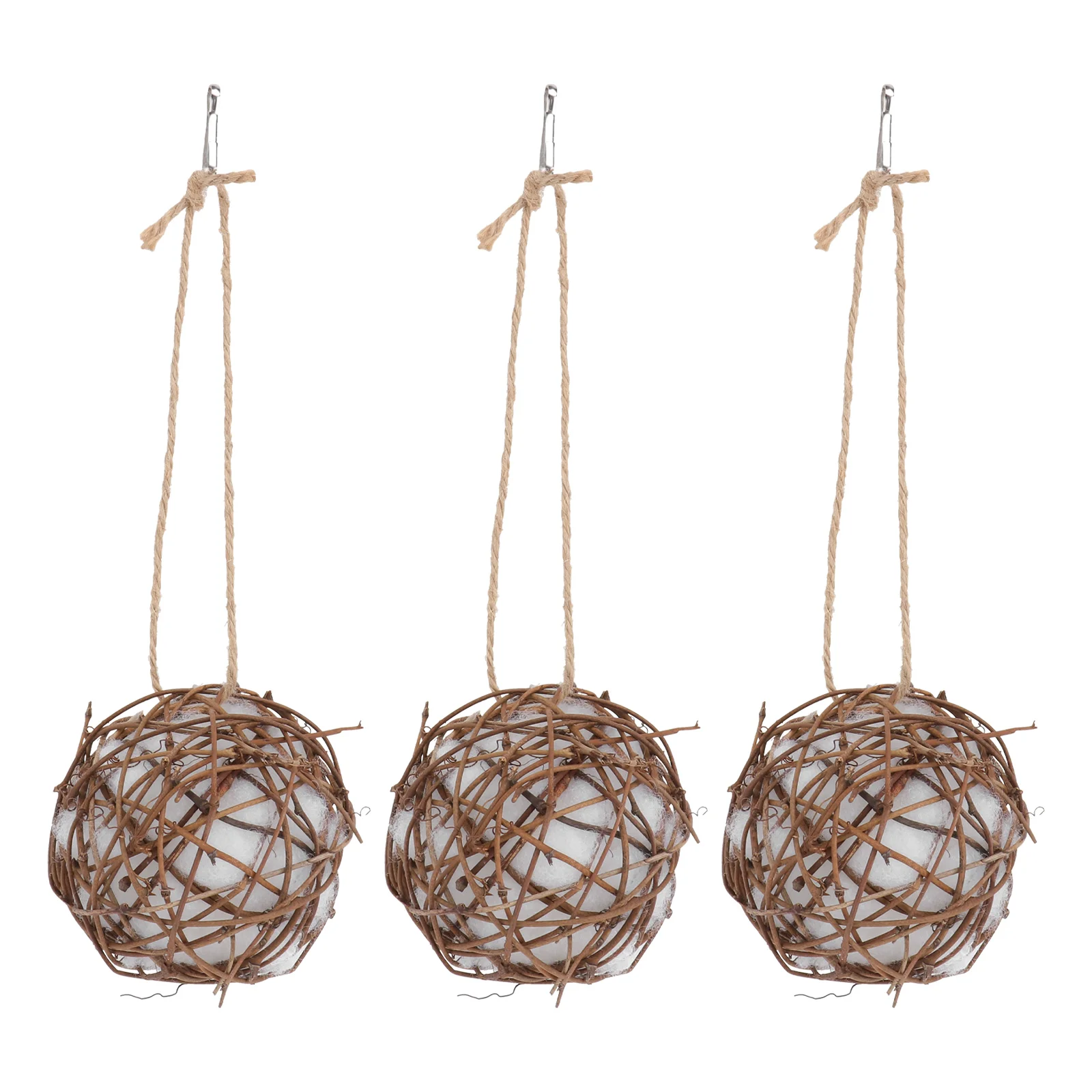 

3 PCS Bird Feeders Nesting Material Outdoor Hummingbird The Bird's for Garden Wild Brown Hanging