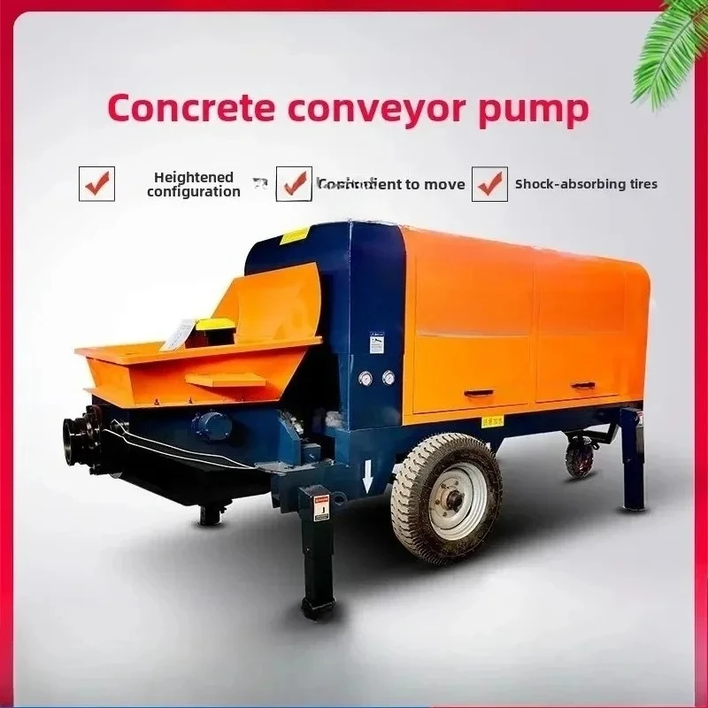 Concrete conveyor pump secondary structural column fine stone mixed soil pouring ground pump small feeder