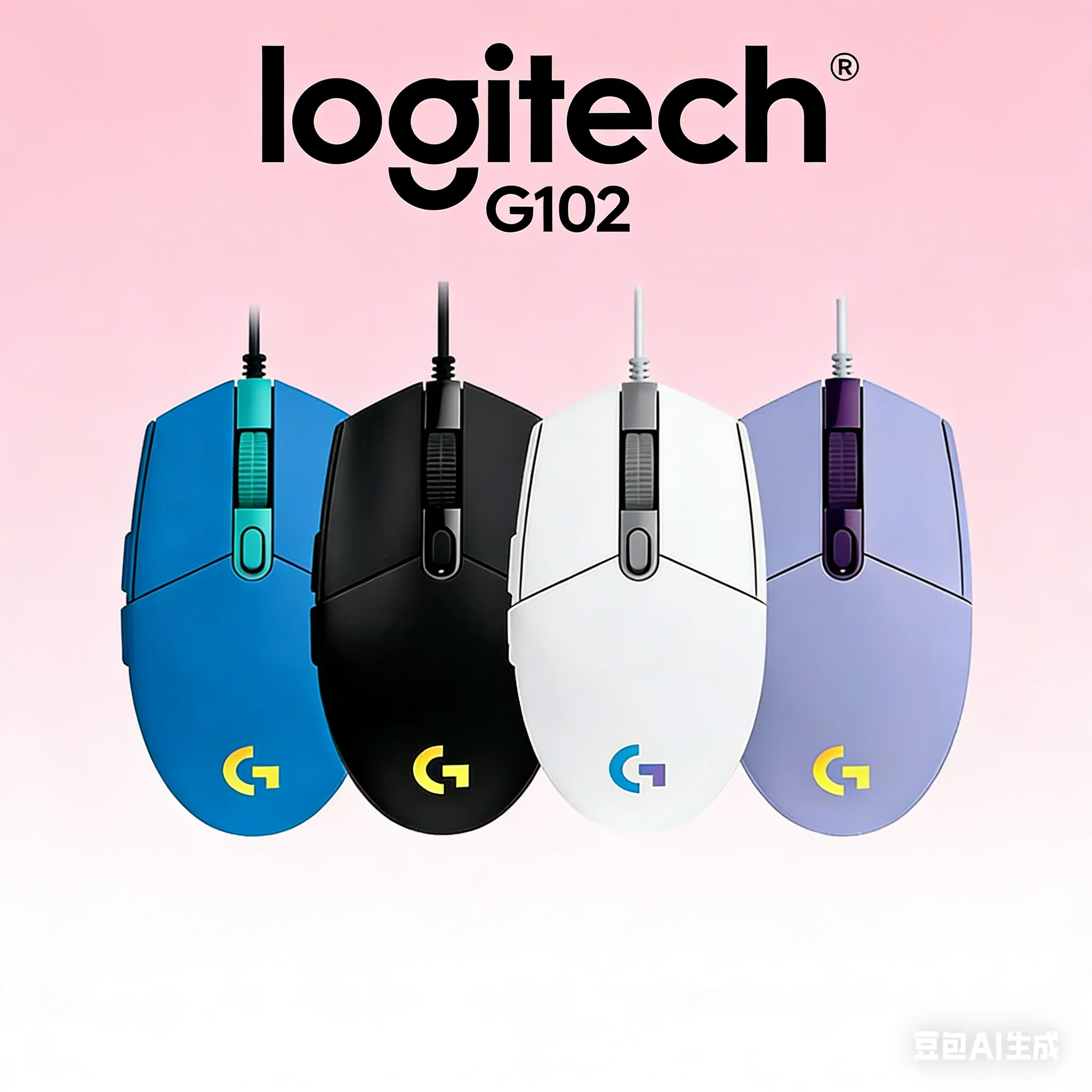 

Logitech G102 Gaming Peripheral, Wired RGB Light Mouse with Custom Macro Side Keys
