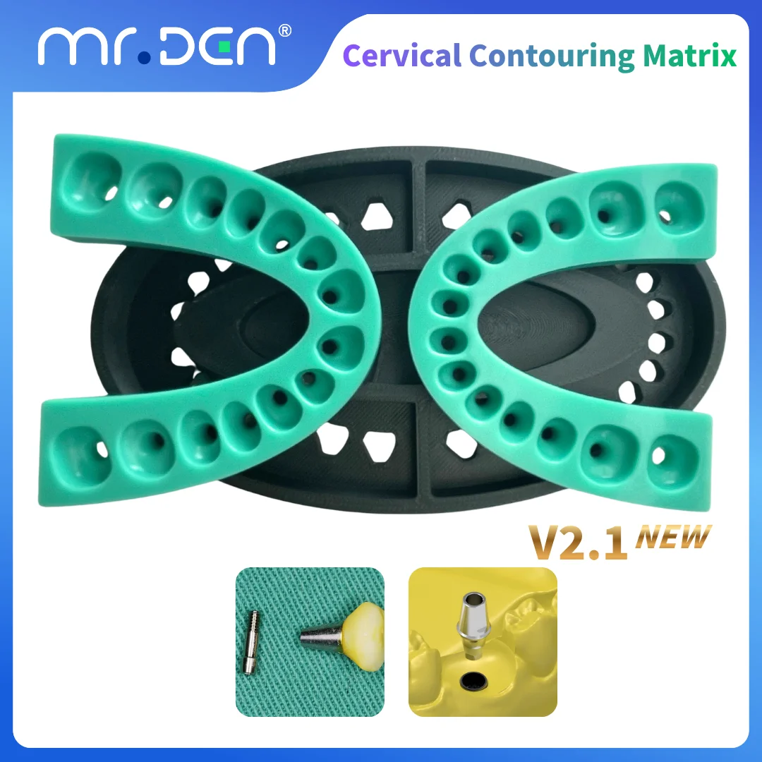 New Upgraded V2.1 Dental Silicone Gingival Cuff Former Chairside Implant Gingival Contour Shaping Mold Dental Lab Tools