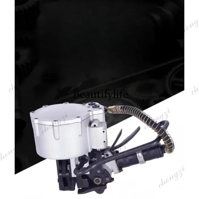

Industrial Pneumatic Combination Steel Strapping Tool Integrated Tensioner Sealer Cutter For Iron Strip Banding And Packaging
