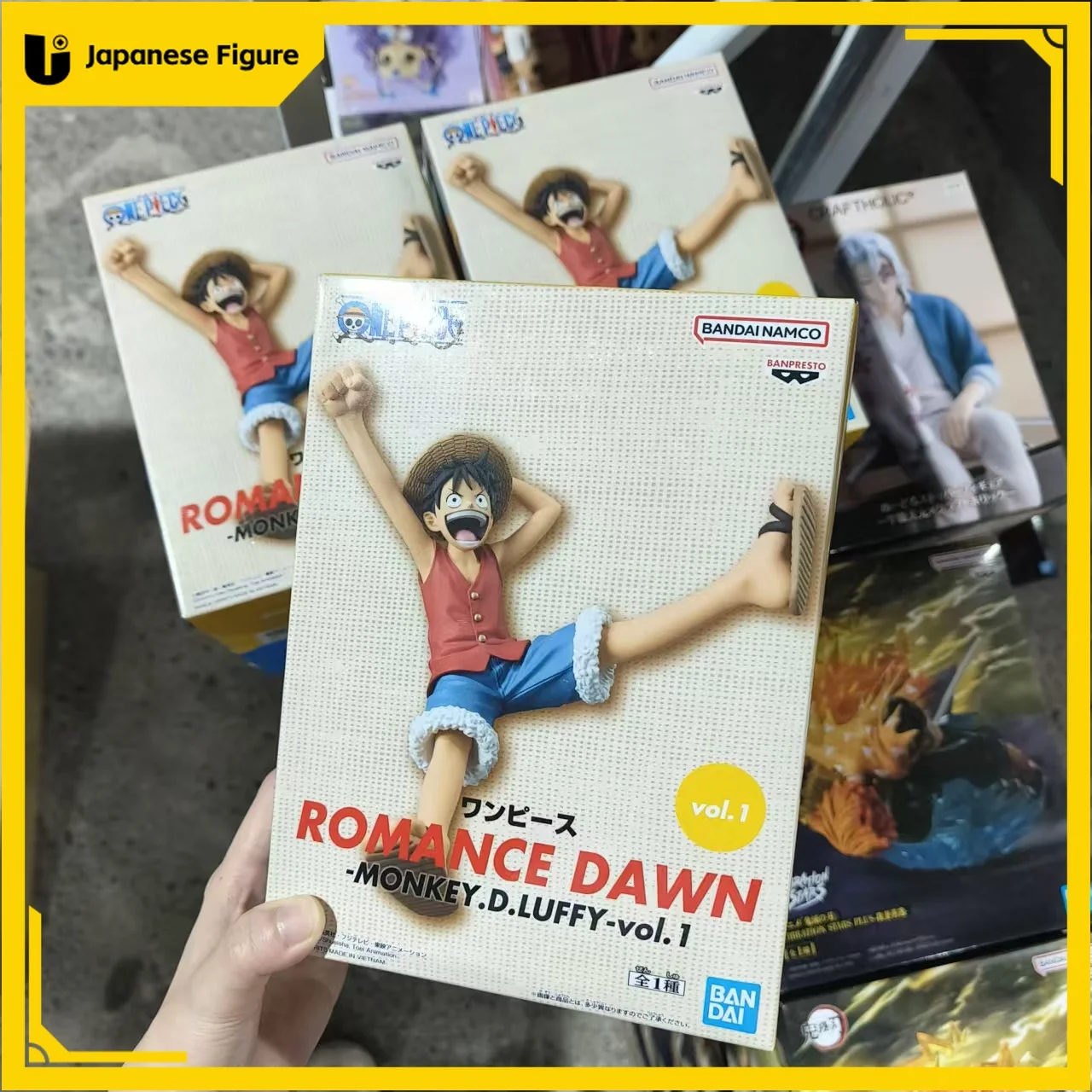 Coleção de Modelos de Personagens de Anime Original BANDAI BANPRESTO One Piece Luffy ROMANCE DAWN-MONKEY.D.LUFFY Vol.1 Vol.2