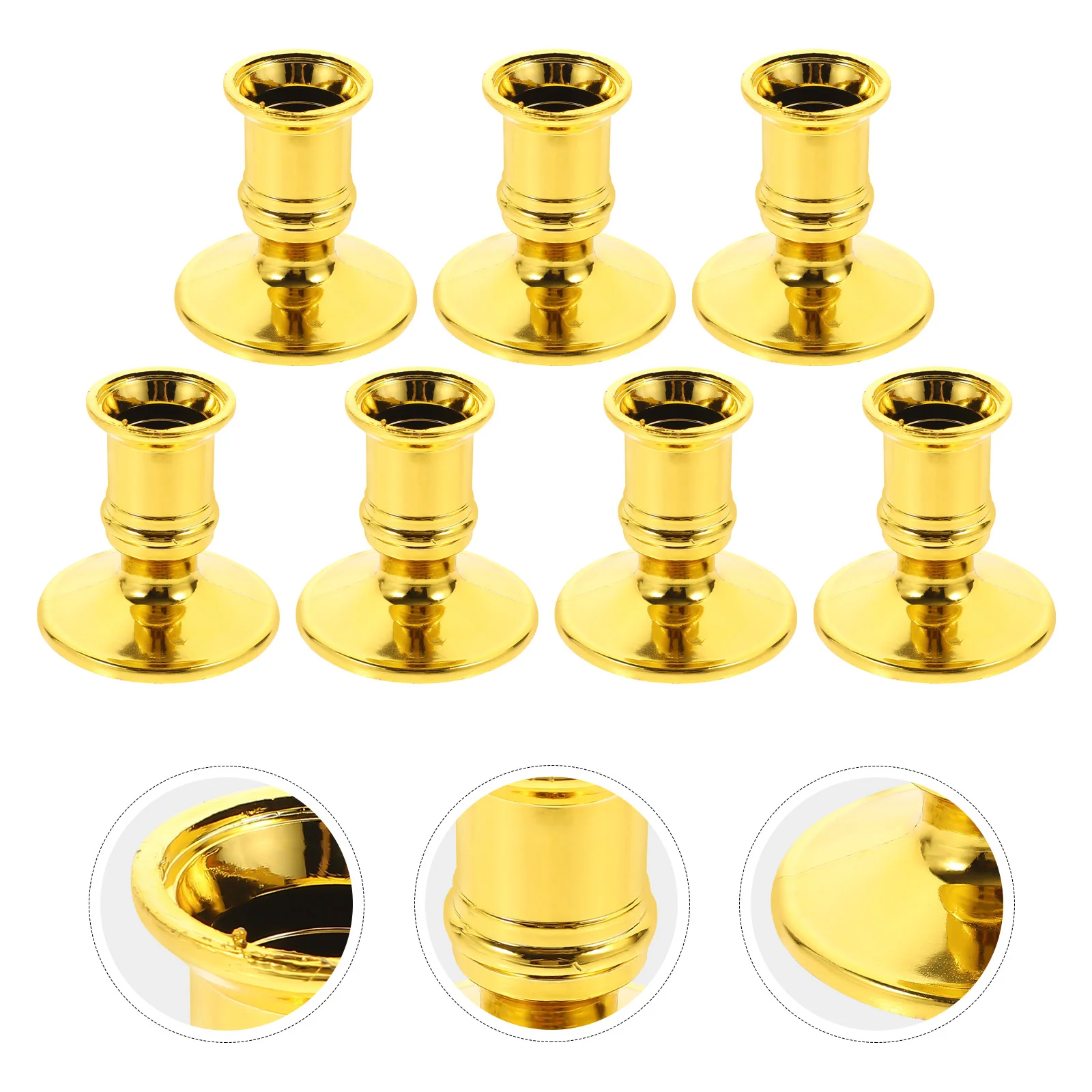 20 PCS Astetic Room Decor Wedding Decorations for Ceremony Electronic Base Gold Desktop Candlestick Bedroom Nice