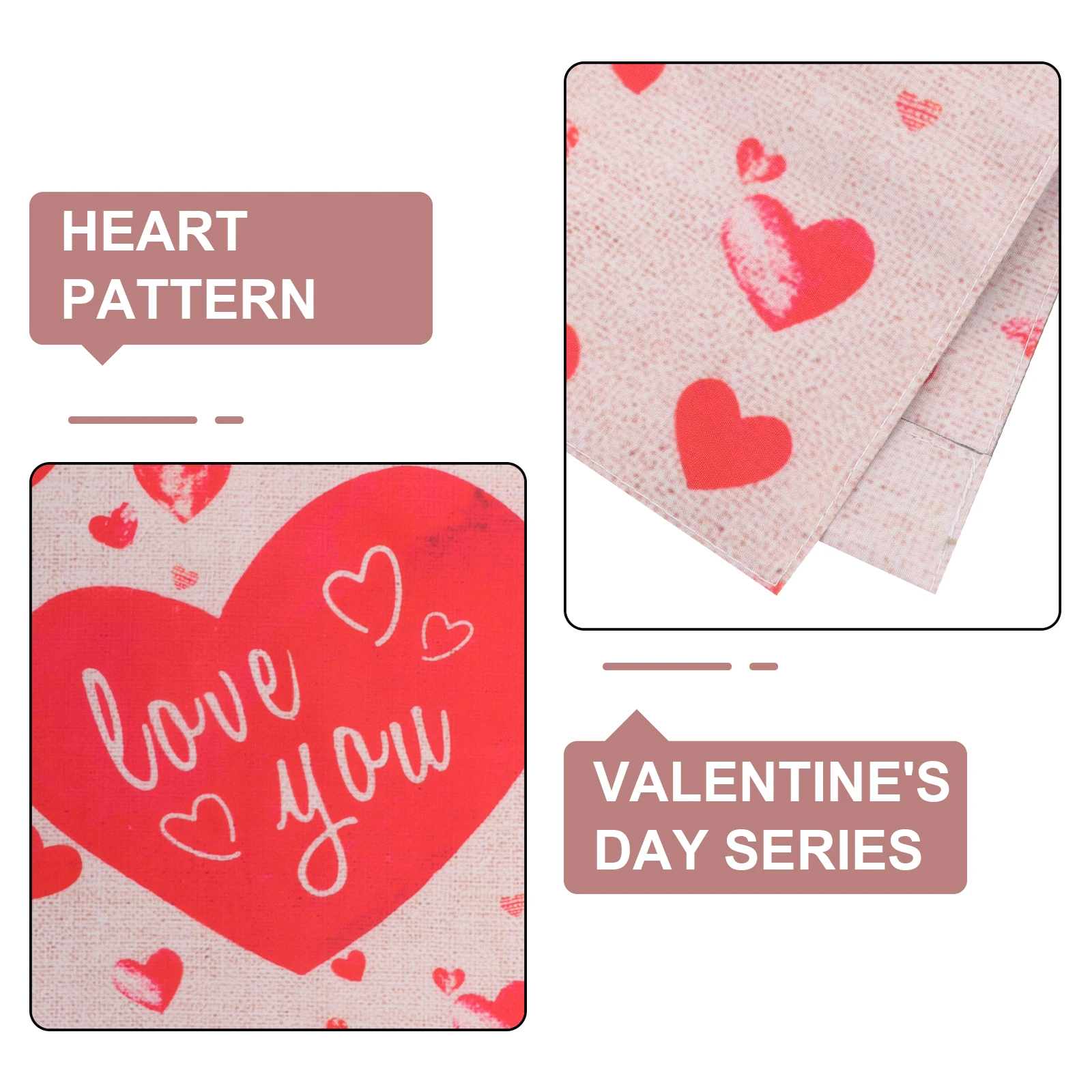 

1Pcs Heart-Shaped Valentine Garden Flag Premium Linen Material Durable Double-Sided Printed Outdoor Garden Decoration