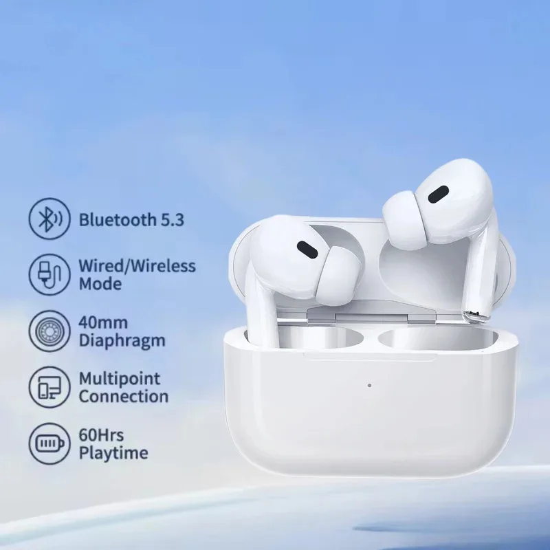 2026 Wireless Bluetooth Headphones Earphones With Mic Charging Case Clear Sound Long Playtime Compatible With All Smartphone