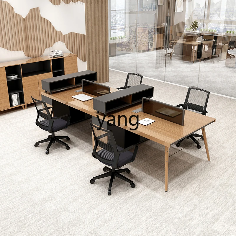 LTT office staff desk and chair combination simple side-by-side computer desk