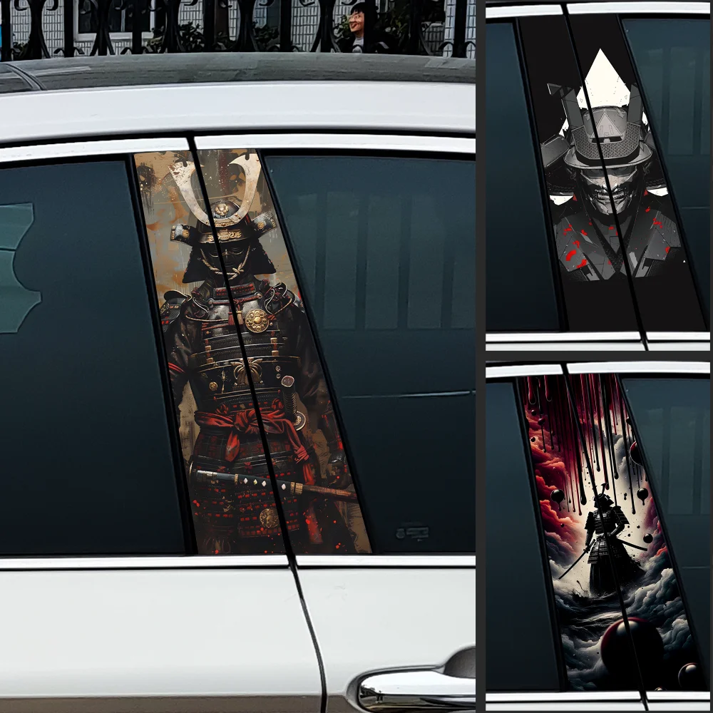 

Samurai Car Stickers Car B-pillar Decal Waterproof Stickers Auto Center Pillar Sticker Cover Scratches Vehicle Decor Accessories