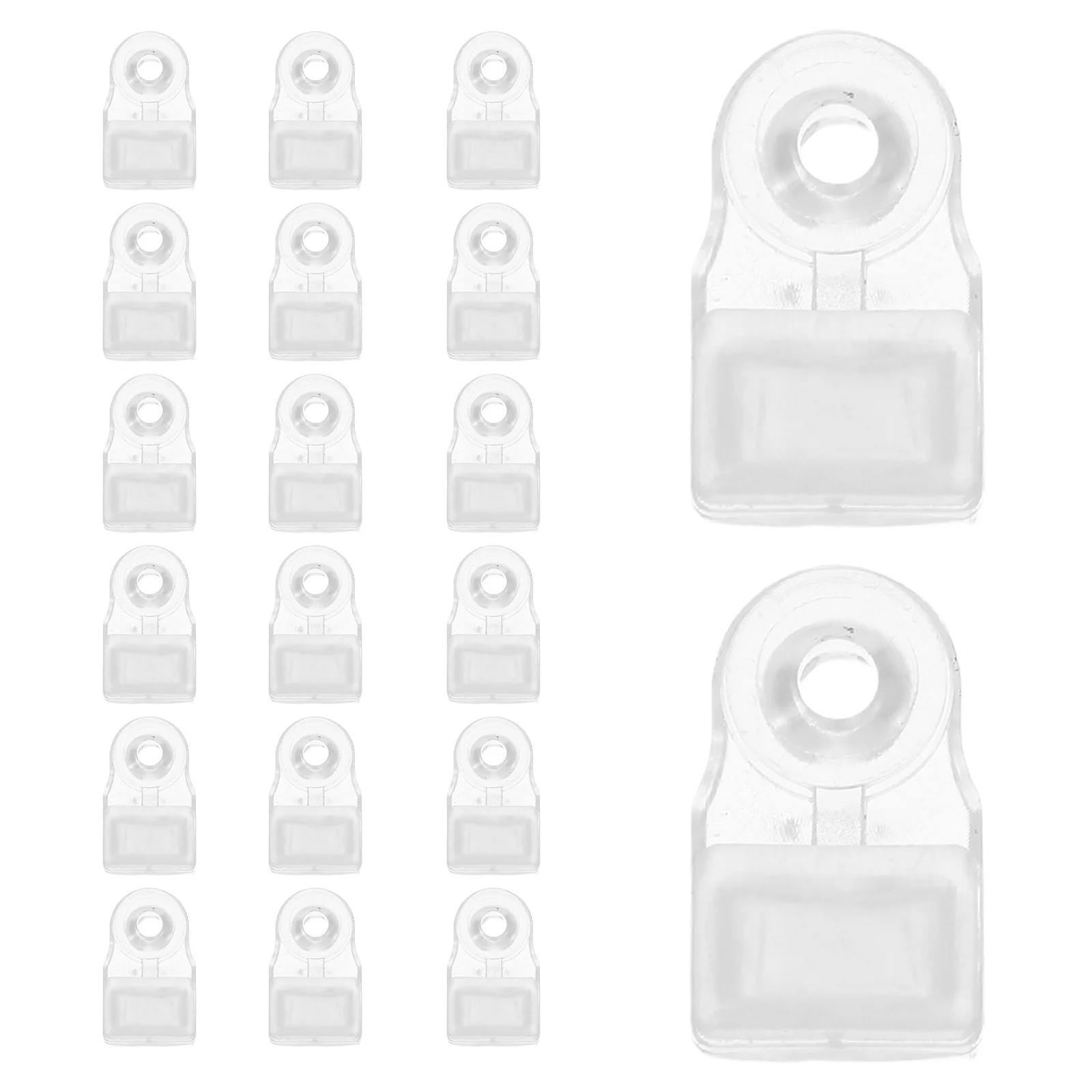 

20 set Mirror Fixing Clips 7Mm Clear Plastic Glass Clamp Hardware For Cabinet Wall Mounting Durable Frameless Mirror Holder