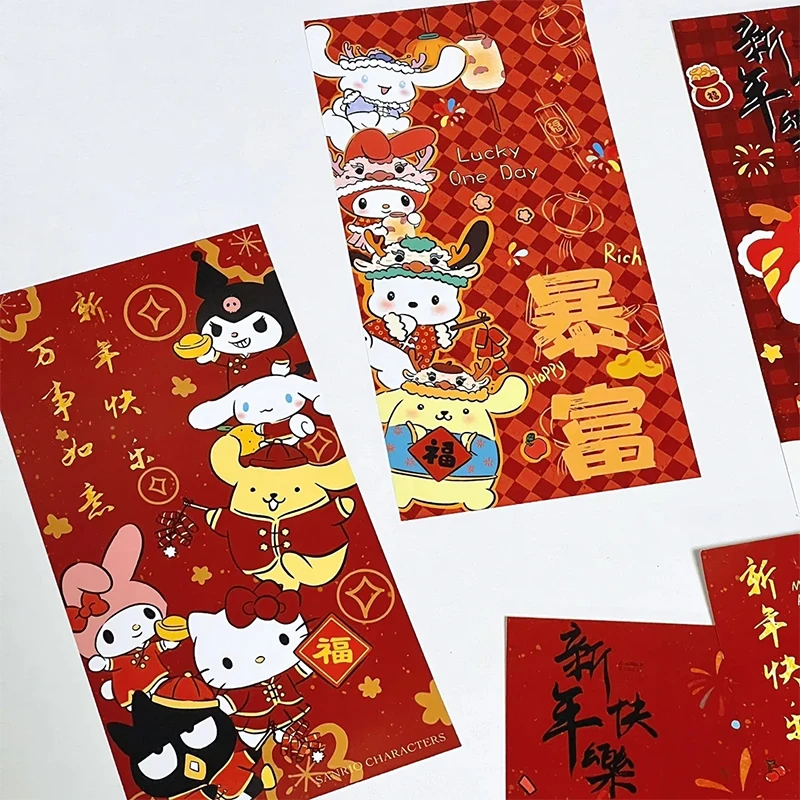 2025 New Cartoon Personalized Sanrios New Year's Red Envelope Universal Hello Kittys New Year's Cute Creative Red Envelope