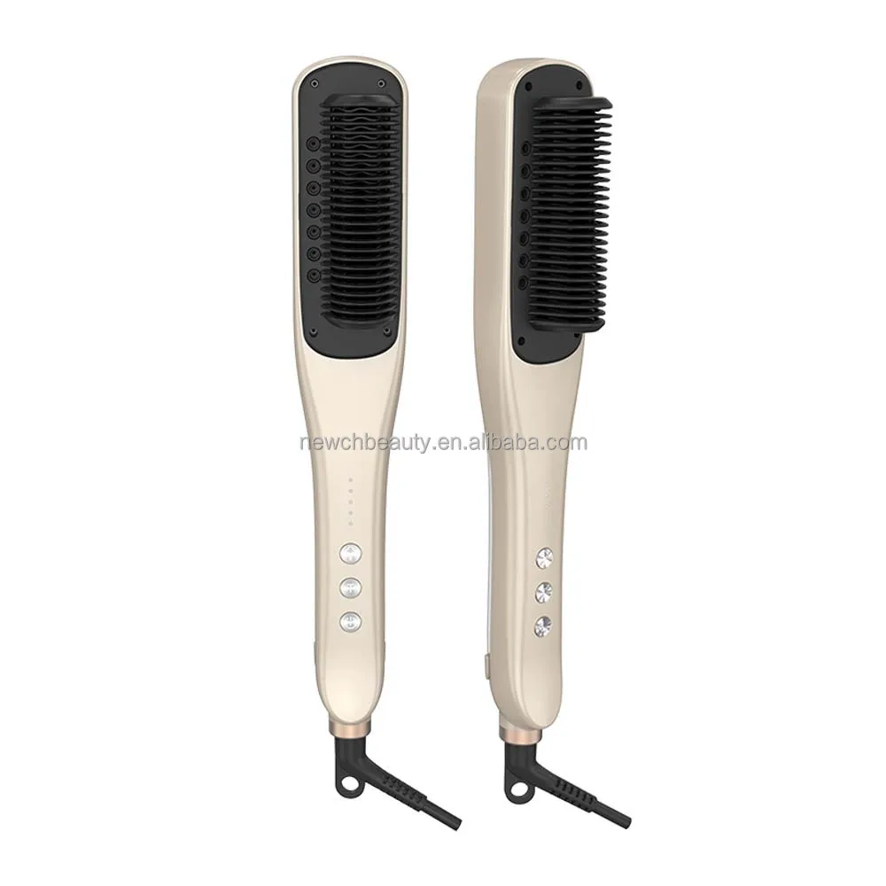 

Многофункциональный выпрямляющий утюжок-щетка для волос с паром, профессиональный прибор для ухода, увлажнения и питания волос, для выпрямления и завивки