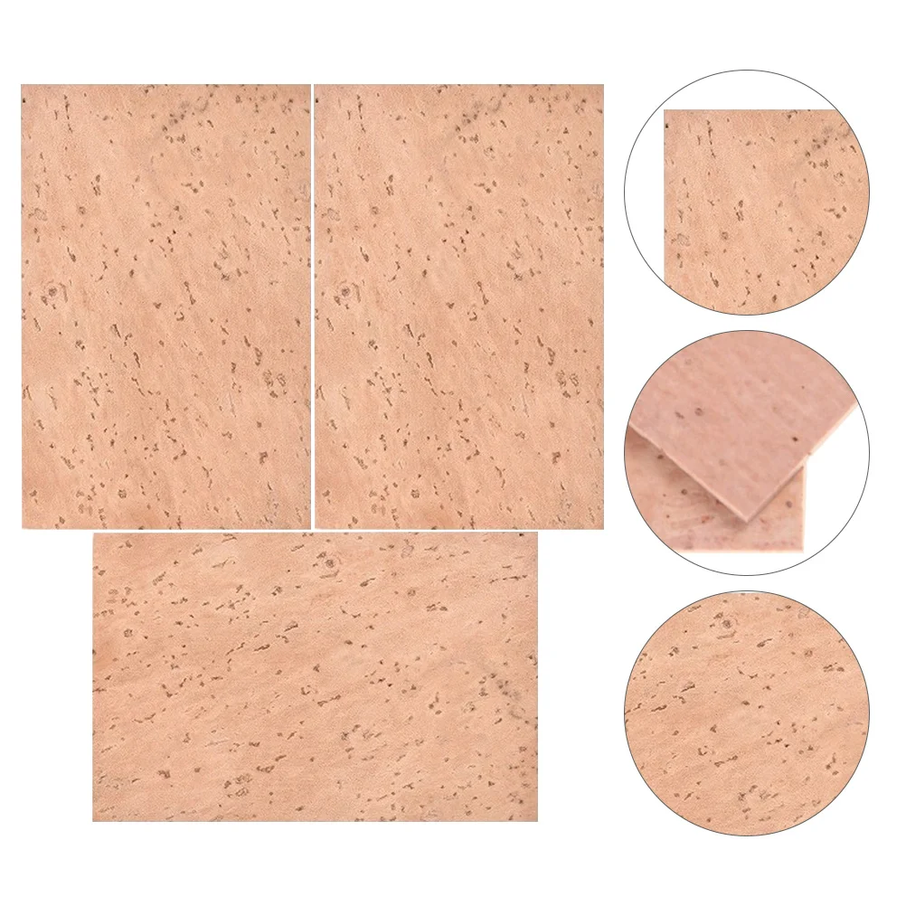 

3pcs Sax Neck Cork Sheet For Alto Soprano Tenor Saxophone Universal Fit Durable Self-Adhesive Replacement Pads Repair