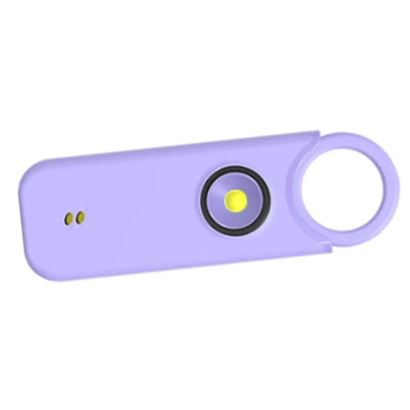 AAAEL-Keychain Self Defense Supplies Anti-Wolf Alarm 135Db Vibration Induction Alarm Charging Flash Personal Alarm Security