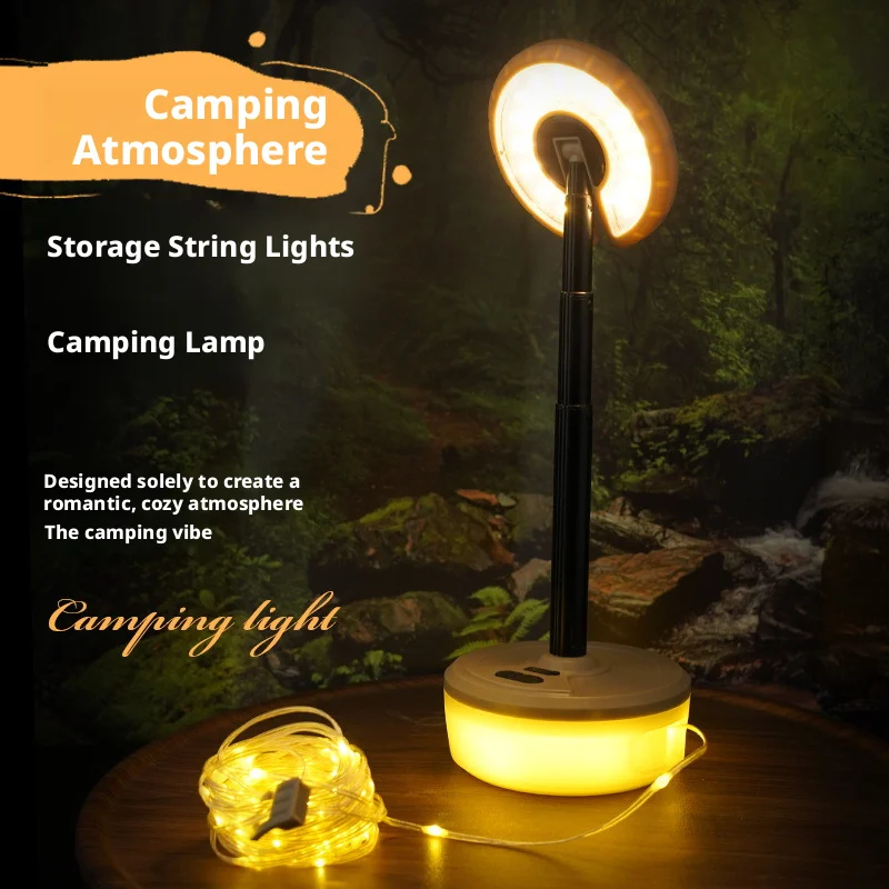 Multi-Functional Magnetic Absorption Expandable Camping Lamp Outdoor Portable Light for Camping Hiking and Outdoor Adventures