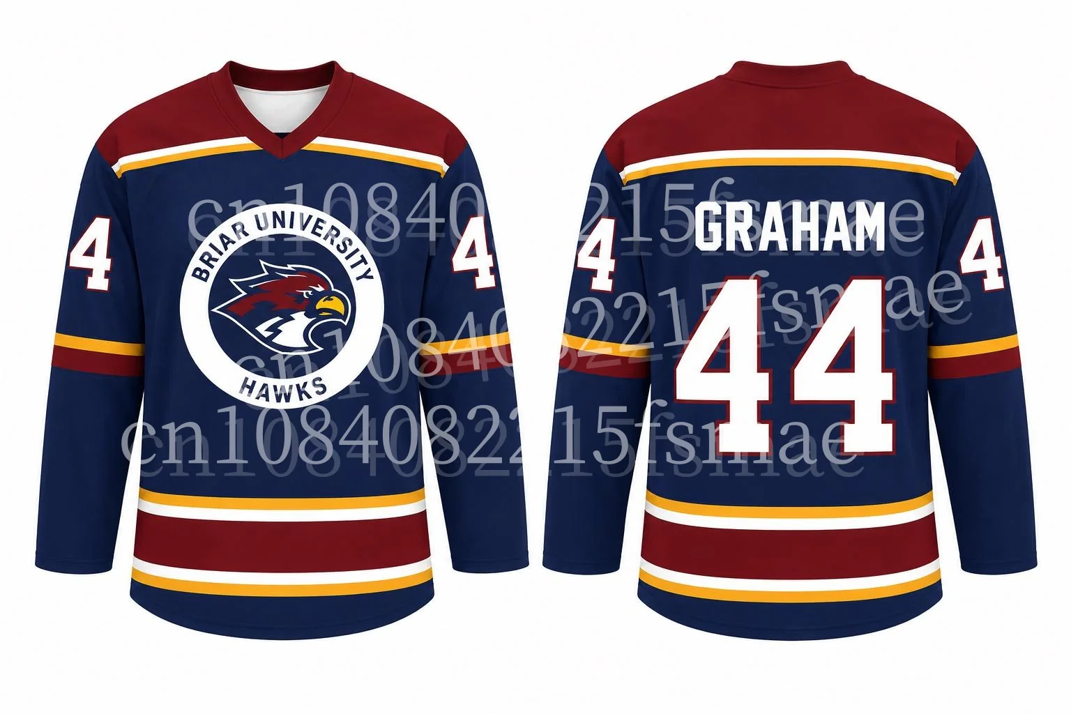 Briar University Hockey-Trikot Garrett Graham 44 Tucker 46 Eishockey-Trikots Buch Cosplay Herren Sportshirt Sweatshirts Uniform – Detail 7