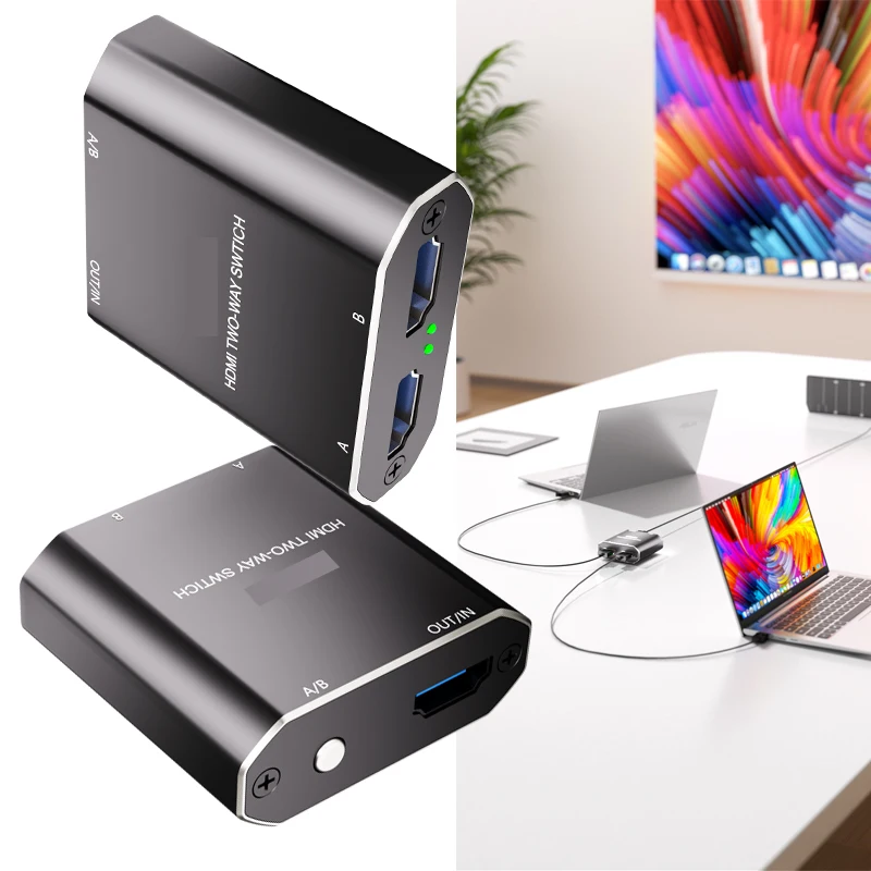 Sharing switch HDMI-compatible switcher Game live screen splitter HDMI-compatible Splitter 4K Synchronous Controller Adapter