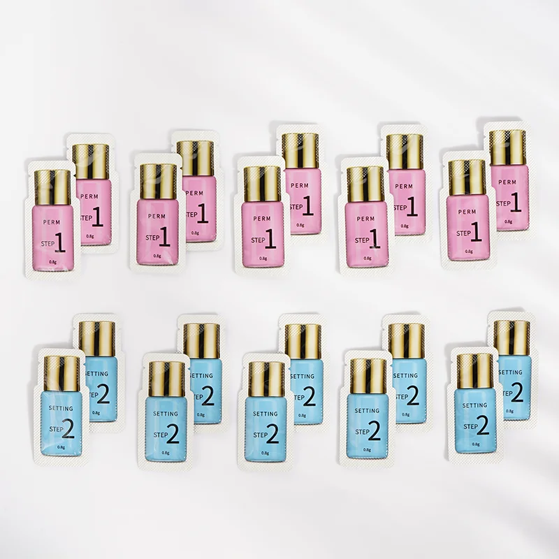 Bolsita de loción de levantamiento de pestañas, 0,8g por bolsa, Permanente de Pestañas y Loción de ajuste, 8-12 minutos, herramientas de maquillaje de ojos, 10 pares/lote