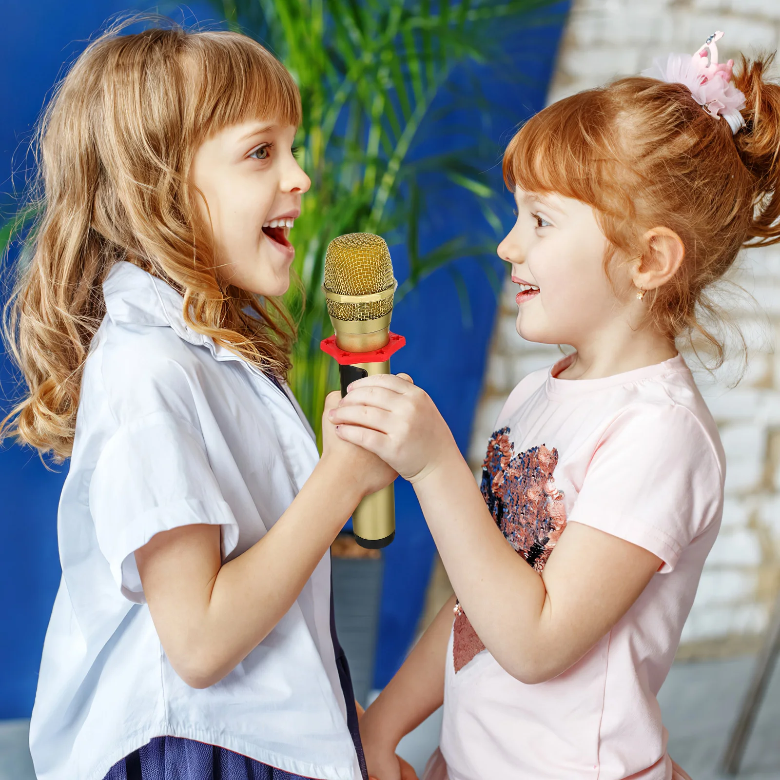 

5pcs Anti Skid Ring For Microphone Rubber Shock Protection 6-Angle Mount Handheld Mic Cover Ktv Stage Performance Black Red